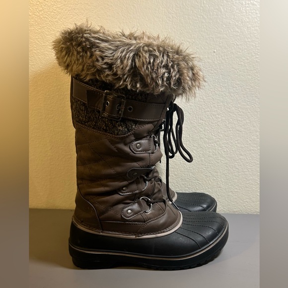 Dream Pairs Dark Brown Fur-Lined Winter Boots - Picture 4 of 8